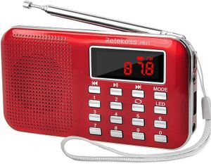 RADIO CD CASSETTE Rouge Rouge PR11 Poste Radio Portable, Radio FM AM