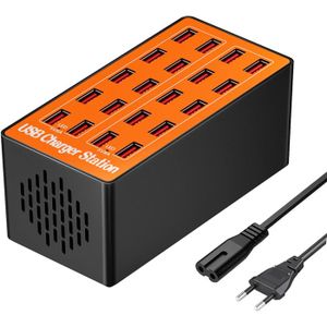 Station De Charge USB 20 Ports 100W - Bloc D'Alimentation Rapide Pour Smartphones, Tablettes, Écouteurs - Compatible IPhone, Samsung, Google - 4