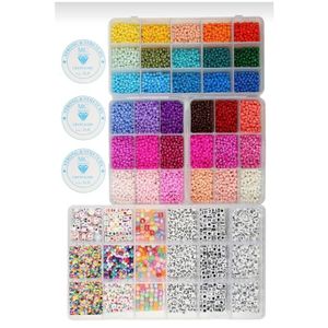 LOT 1000 PERLES DE ROCAILLE MULTICOLORE PASTEL 2 mm 12/0 CREATION BIJOUX
