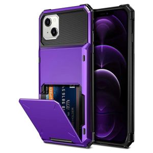 HOUSSE - ÉTUI Violet-Pour iPhone SE 2020-Étui portefeuille à 5 c