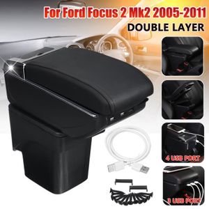2005-2011 TecTake Accoudoir central console central espace rangement Ford Focus 