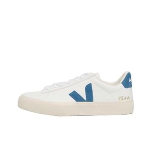 BASKET Chaussures de sport - Veja - Casual blanc bleu - Lacets - Mixte - Cuir