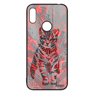 COQUE - BUMPER Coque silicone Y6 2019 chat TPU pastel 4G telephon
