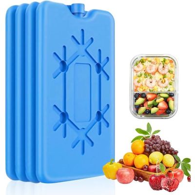 Bloc Glace Réutilisable Pour Glacière – 200 Ml, HDPE Alimentaire, Garde Les Aliments Frais En Voyage, Pique-nique, Camping – 2 Packs Vert Et Rose
