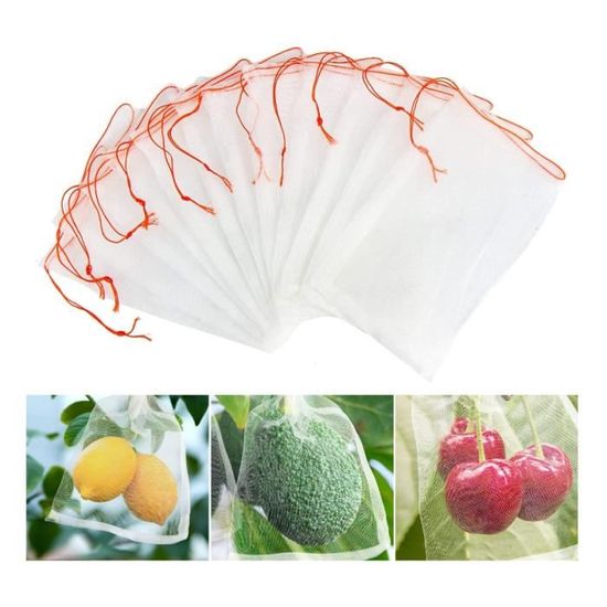 Lot De 100 Sacs De Protection Maille Pour Fruits - Fraises Raisins Légumes Arbres Fruitiers Contre Insectes