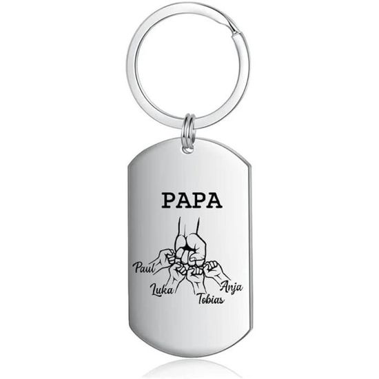 Porte-clés Personnalisable Avec Photo Et Texte - Cadeau Personnalisé Pour Homme, Femme, Fête Des Pères, Saint-Valentin