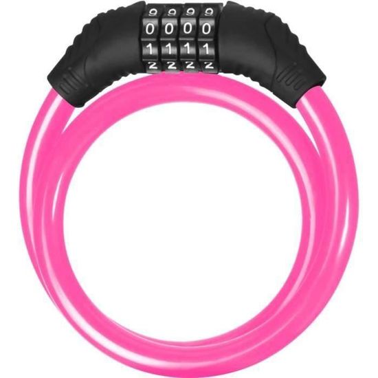 Antivol pour vélo – Câble antivol avec combinaison à 4 chiffres