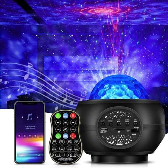 General Projecteur LED De Galaxie, Ciel étoilé, Bluetooth, Musique, Veilleuse, Télécommande - Prix pas cher | CI