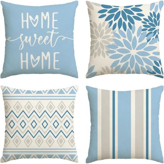 RABUSOFA Lot De 4 Housses De Coussin Décoratif Pour Printemps Et été