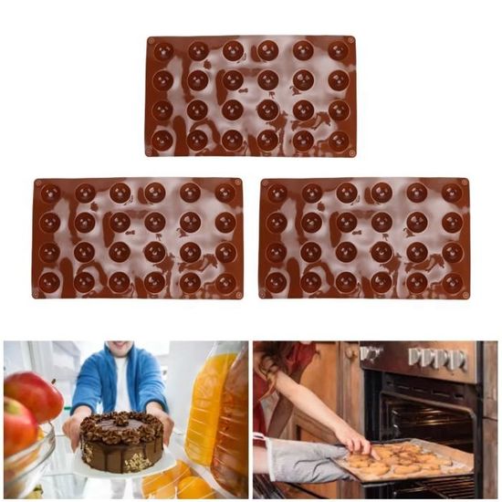 Moule à Biscuits Vanillekipferl En Silicone - 18 Cavités En Forme De Croissant
