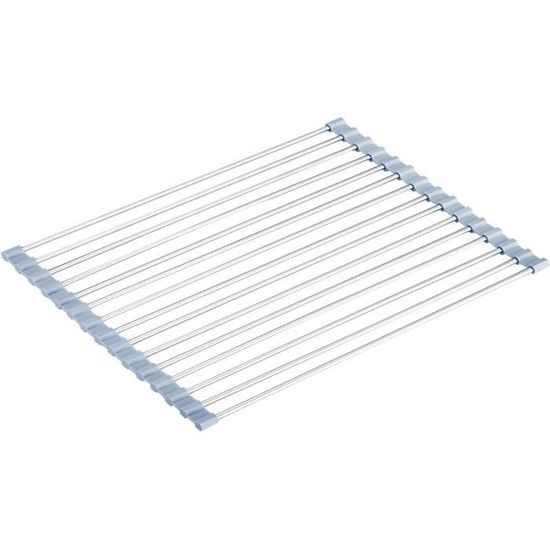 YUNYU Lot De 2 Plateaux En Silicone Résistant à La Chaleur – Égouttoirs à Vaisselle épais Antidérapants Pour Plan De Travail De Cuisine, Tapis De Séchage Et Organisateur Avec Bandes Antidérapantes