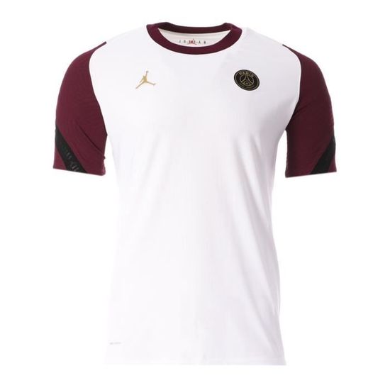 Maillot PSG Blanc Homme Jordan Vaporknit 2020/21 - Nike - Coupe ajustée -  Col rond - Manches courtes Blanc - Cdiscount Sport