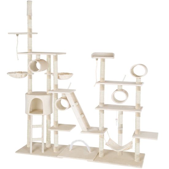 Tectake Arbre A Chat 261 Cm Silvia Griffoir Xxl 1 Hamac 218 Cm X 70 Cm X 261 Cm Beige Cdiscount Animalerie