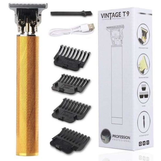 Tondeuse Cheveux électrique Aste T9 Vintage | Professionnelle Barbe Corps | 3-4 Buses
