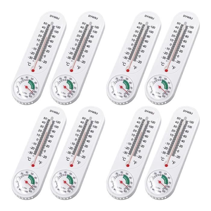 Lot De 8 Grands Thermomètres Hygromètres D'Extérieur Thermomètre De