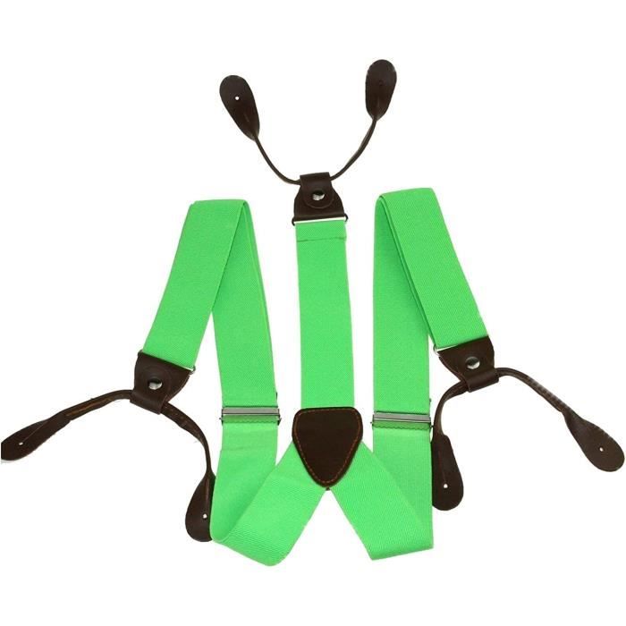 Bretelles Y 35mm Bretelles Homme Guador élastiques 35mm - Style Y Réglable Cuir élégant Accessoire Mode Homme