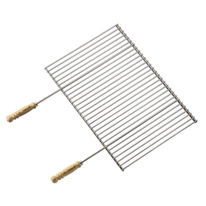 Grille professionnelle 585 - BARBECOOK - Chromée - Bois FSC - Diamètre du fil 5mm