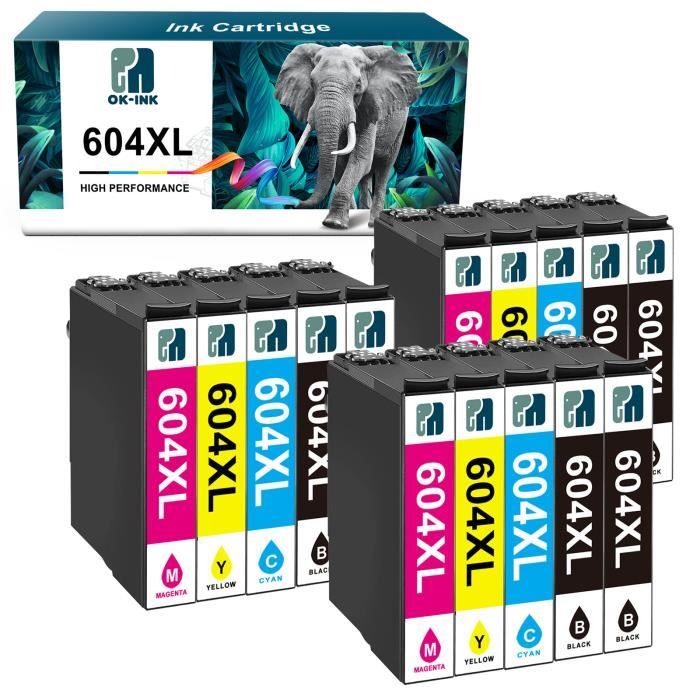 OK-INK 604XL Pack de 5 Cartouche d'encre compatible avec EPSON 604XL EPSON 604  XL pour Cartouche Epson 604 XP2200 XP3205 - Cdiscount Informatique