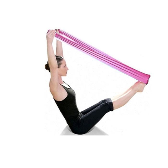 Pilates Gymnastique de yoga aérobic bandes élastiques bandes élastiques rose
