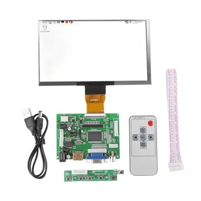 Ecran LCD 7 pouces TFT 1024 * 600 Kit écran moniteur VGA HDMI pour Raspberry Pi 3/2—OHL