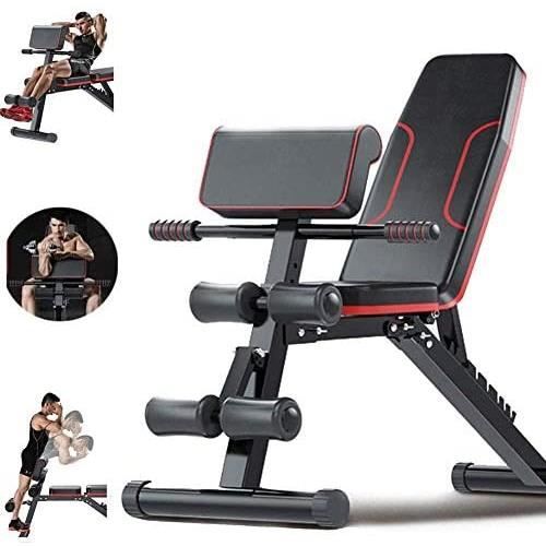 Banc de Musculation Pliable Multifonction Plat Inclinaison Déclin Aptitude Faire du Sport Maison Exercice pour Les Hyper Extensions