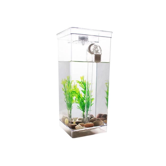 Mini réservoir d'aquarium autonettoyant LED nettoyage d'aquarium HJF200407154