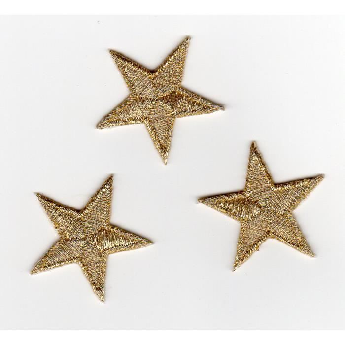 3 Petites ETOILES Coloris Doré