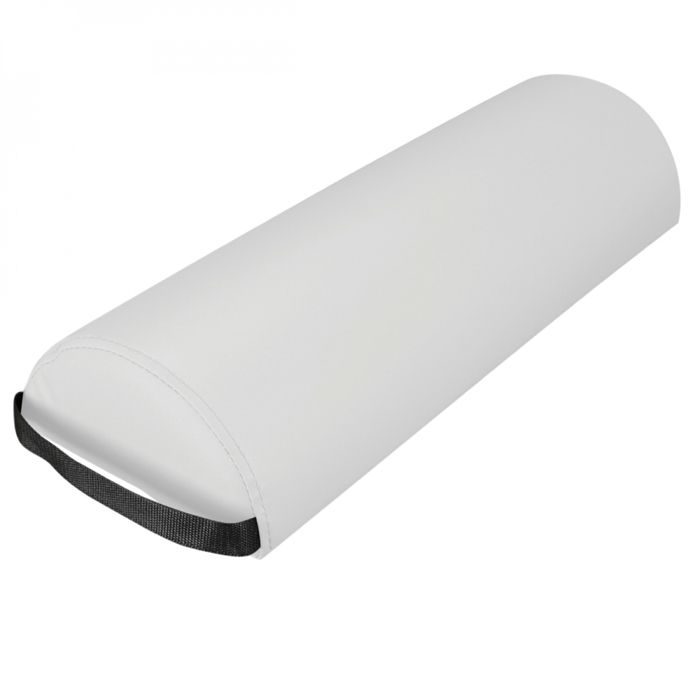 Coussin demi-rond 66 cm x 22 cm x 12 cm pour table de massage - Blanc