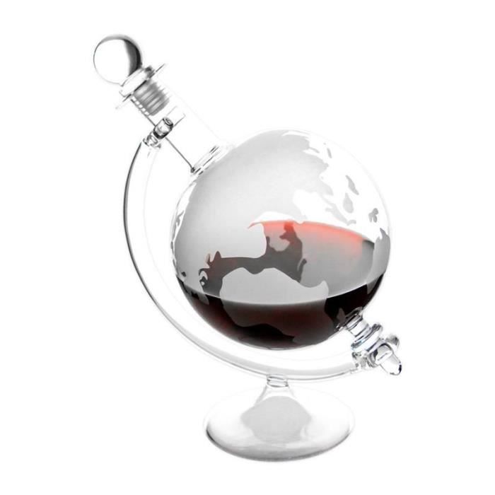 Cognac Caraffe globe avec carte du monde gravé Non seulement pour le Cognac. Il est également approprié pour le jus, Liqueur et e...