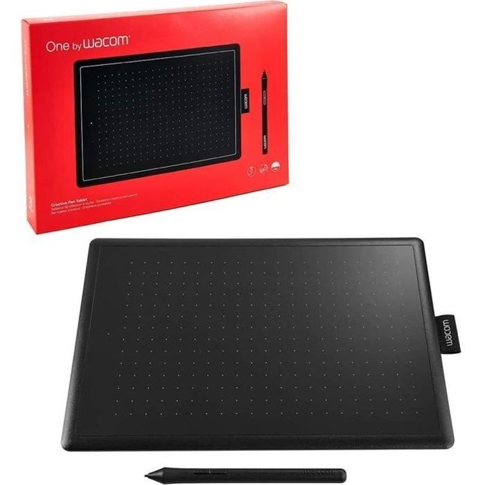 Wacom One by Wacom (taille: S) par CTL-472-N - Tablette créative avec un crayon, Noir - Idéal pour le télétravail et la formation en
