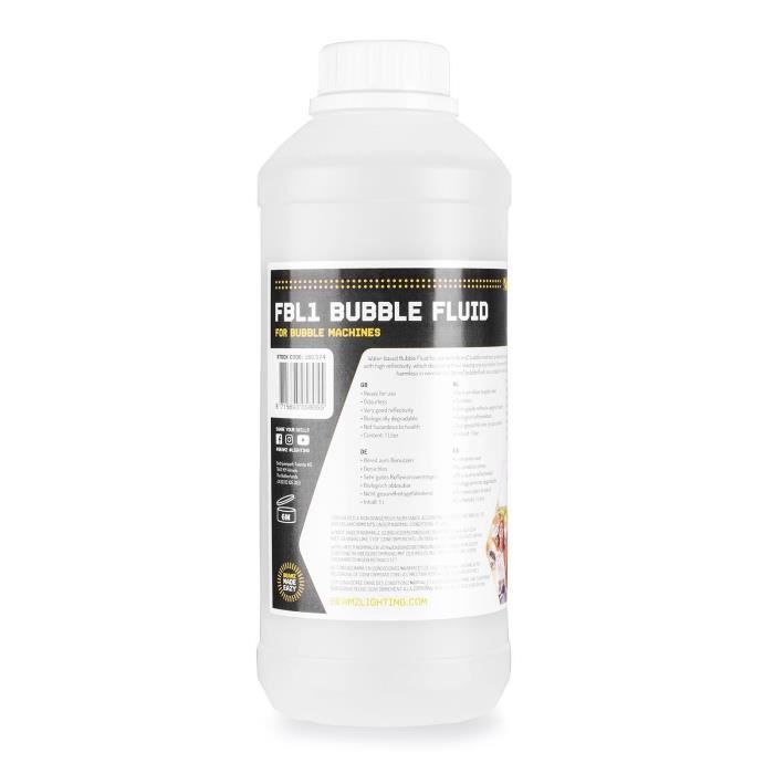 BeamZ FBL1 - Liquide pour machine à bulles 1L, haute performance, ne laisse pas de résidus