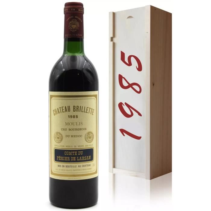 Coffret Château Brillette 1985 Rouge 75cl AOC Moulis