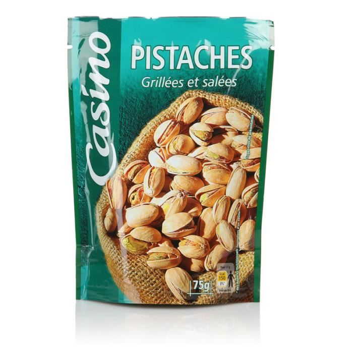 CASINO Pistaches grillées et salées - 75 g