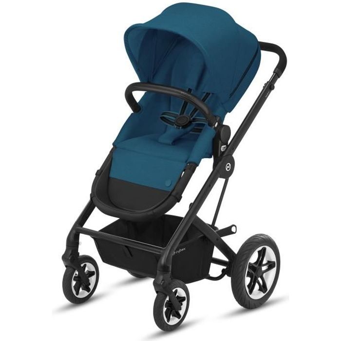 CBX BY CYBEX Poussette duo Talos S - Dès la naissance - Jusqu'à 22kg - Dossier inclinable - Roues increvables - Black River Blue