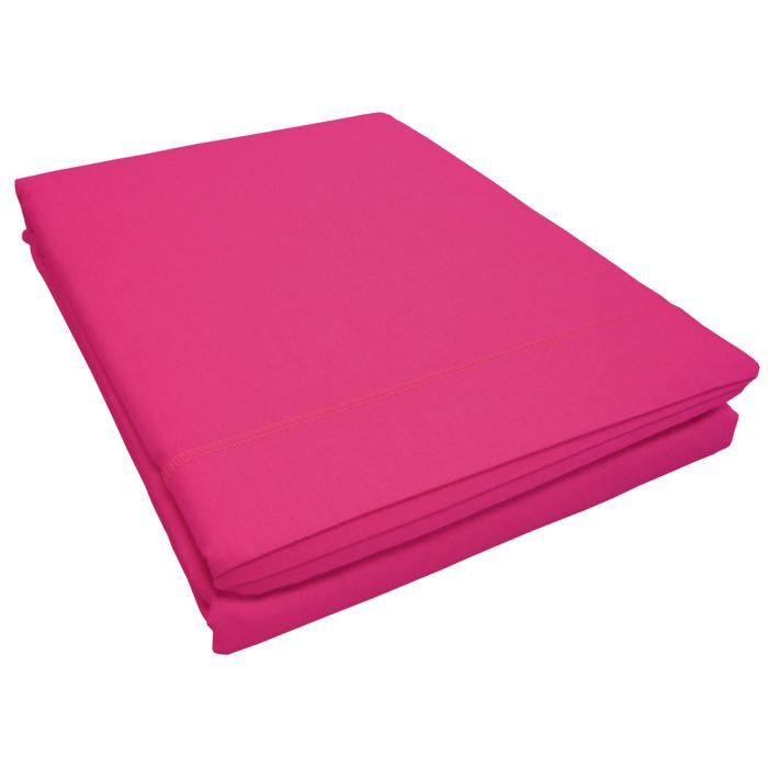 Drap plat coton INTIMITY 240x300cm bois de rose