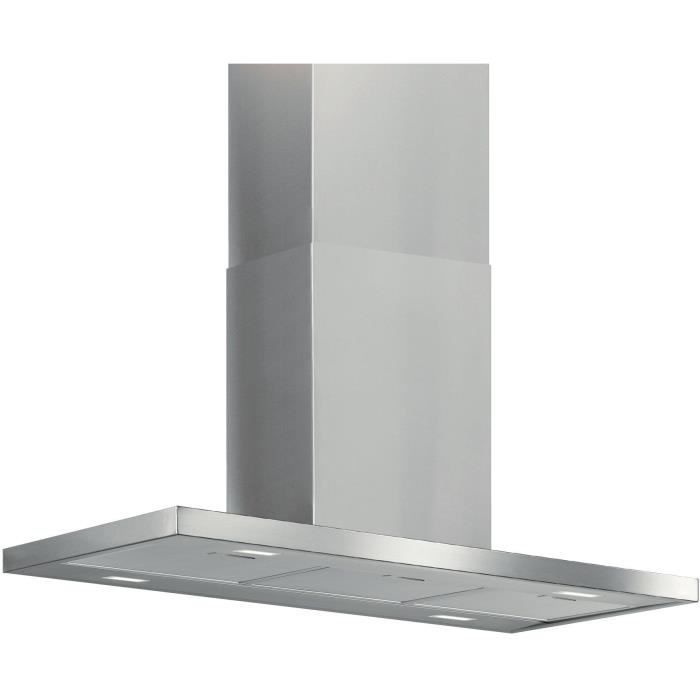 URBAN - SLIM I Silence 90 - Hotte îlot - Evacuation ou recyclage - 700m3-h - 47dB mini - 3 vitesses - L90cm - Inox