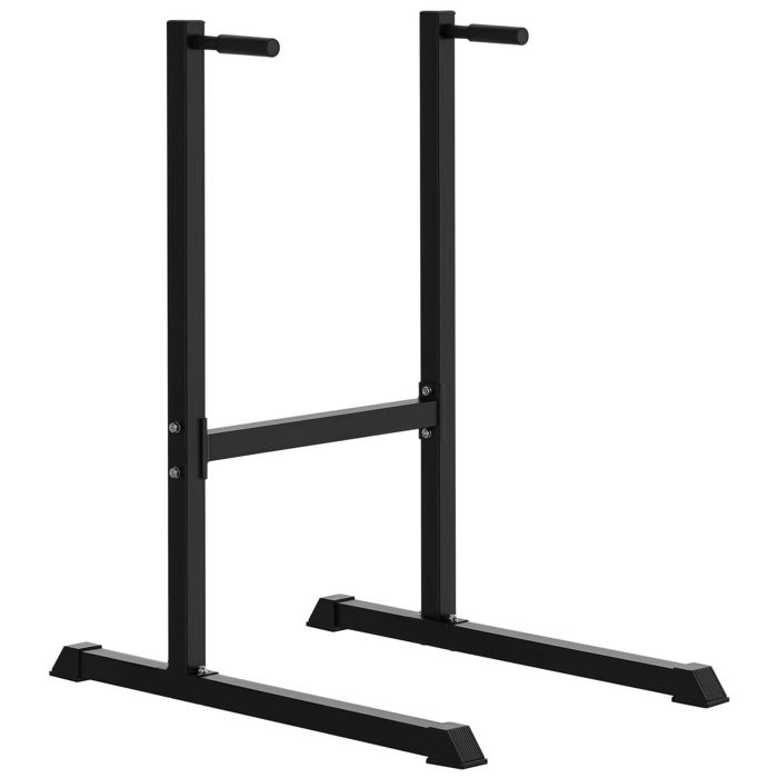 Station à dips musculation fitness poignées ergonomiques et pieds antidérapants acier 104 x 70,5 x 122 cm noir 104x71x122cm Noir