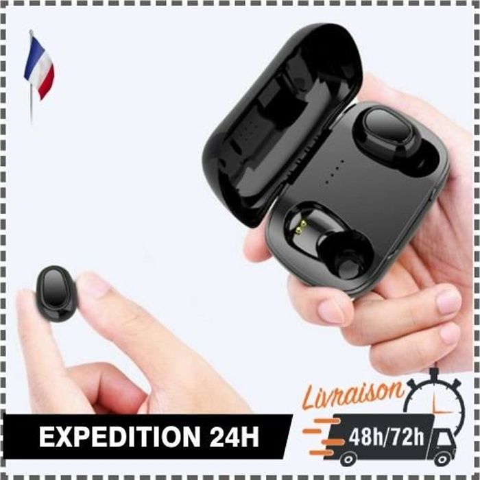 Ecouteur Bluetooth sans Fil TWS Oreillette Bluetooth 5.0 Stéréo mini Écouteurs - Son à couper le souffle - Connexion automatique