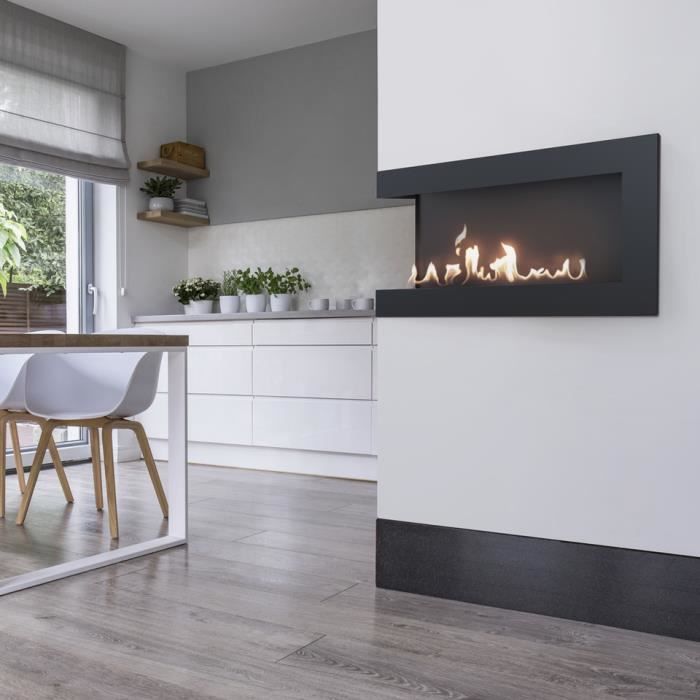 Cheminée bio DELTA 900 gauche, certifiée TÜV