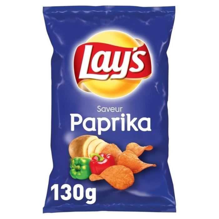 LAY'S - Chips Paprika Le 130G - Lot De 4
