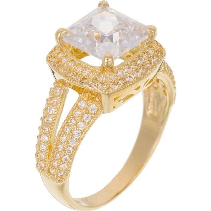 Bague Or Jaune 375/1000 et Zirconium