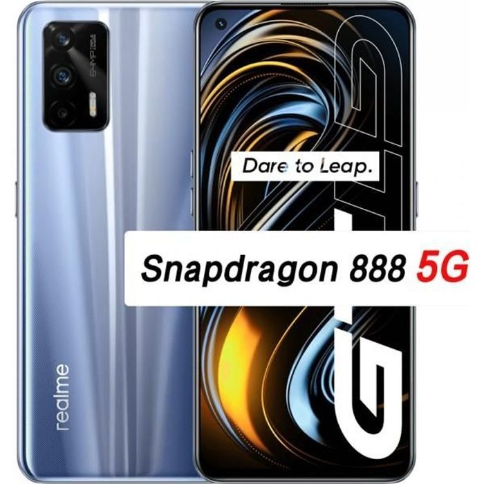 Realme GT 5G Smartphone Snapdragon 888 8GB 128GB Argent