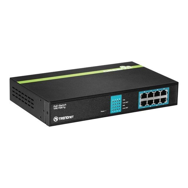 TRENDNET Commutateur Ethernet TPE-TG81G 8 Ports - 2 Couches supportées - Montable en rack - 3 an(s) Garantie limitée
