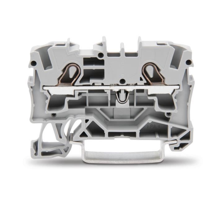 Wago 2004-1201 Bornier à montage sur rail DIN, 2 Voies - 20 AWG - 10 AWG - 6 mm² 32 A