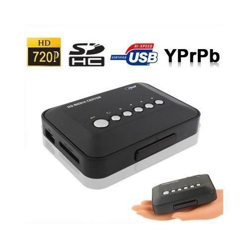 Passerelle Multimédia Téléviseur Hd 720p Grand écran Port Usb Port Carte Sd/mmc - Yonis Noir