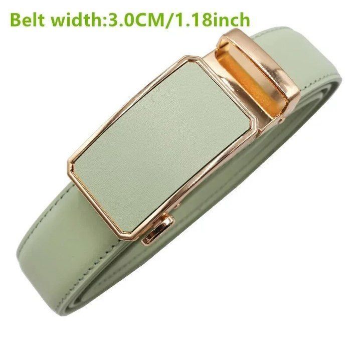 Ceinture En Cuir Véritable Pour Femme - 2.3cm De Large, Réglable, Style Vintage (Tour De Taille 58-90cm)