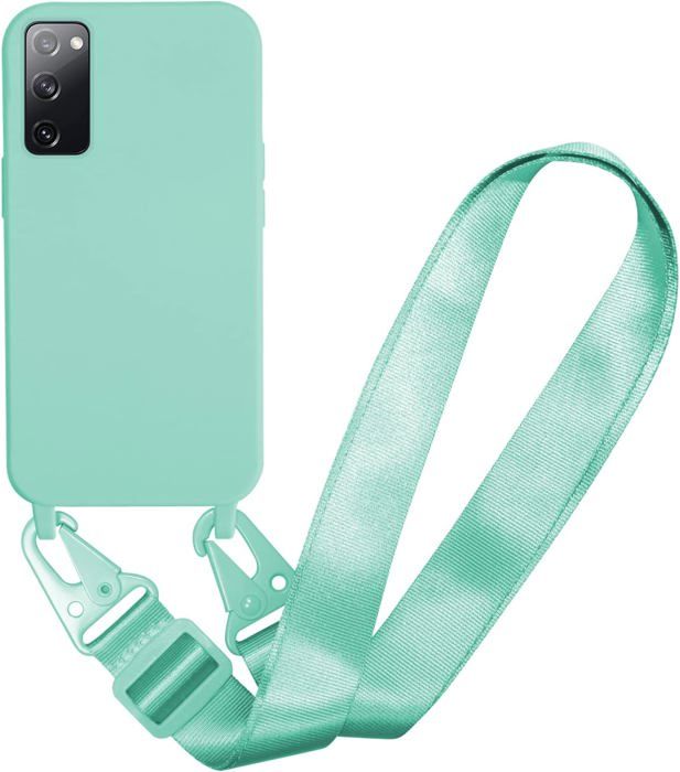 Coque Avec Cordon MBSLFY Pour IPhone 16 Plus - TPU Anti-choc - Collier Réglable 150cm - Rouge