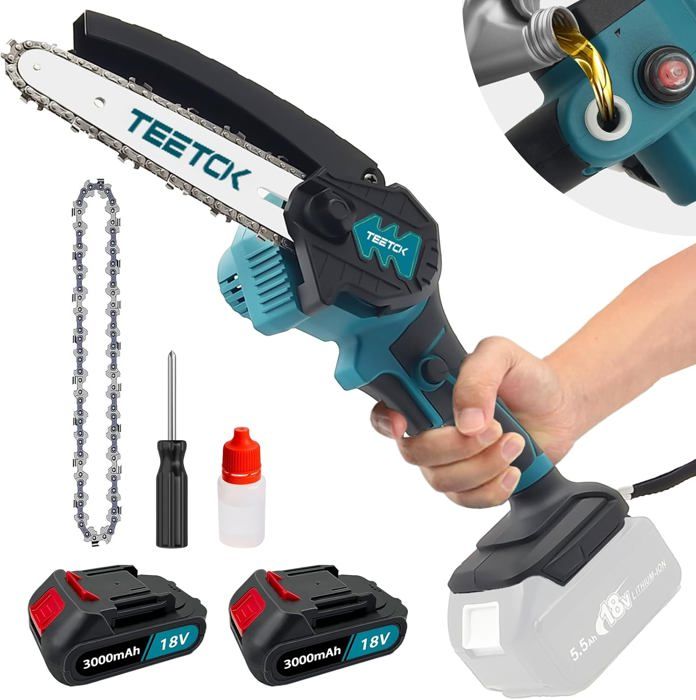 Mini Tronconneuse Mini Tronçonneuse Sans Fil 15cm - 2 Batteries