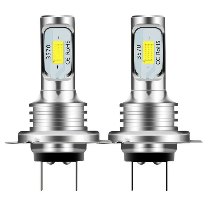 Ampoules LED H7 NATGIC - 6000K Blanc, 80W, 16000LM, Plug & Play, Pour Feux Antibrouillard Ou Feux De Croisement (lot De 2)