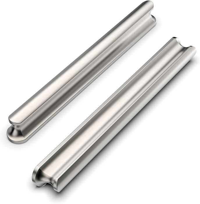 Entraxe 96mm,Lot de 10 poignee de meuble cuisine - chromées- Poignées de porte Nickel Brossé poignee de cuisine poignée cuisine inox | Leroy Merlin
